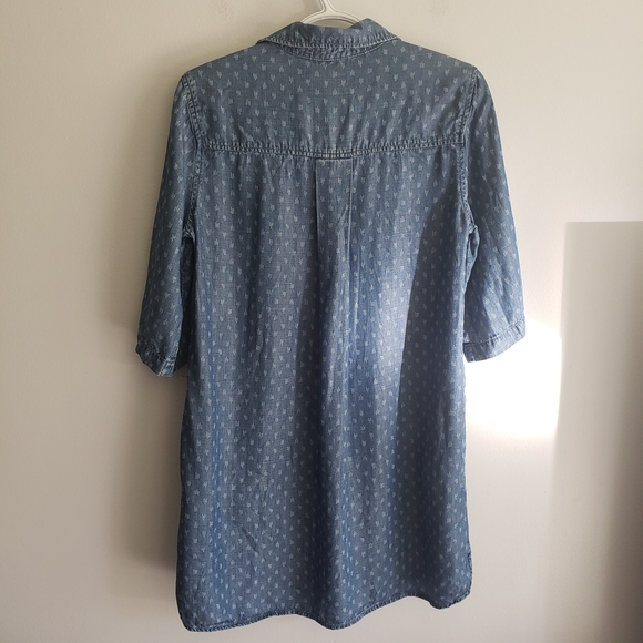 Anthropologie Cloth & Stone Chambray Shirt Dress - Picture 5 of 10